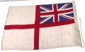 Großbritannien, Royal Navy white Ensign flag, size 18 x 34, dated 1943. Used, good condition