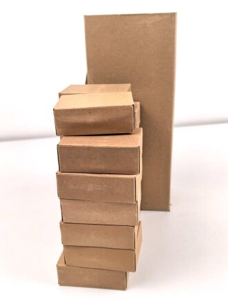 Pappkasten für 300 Schuss Munition 8x 57 ( für k98 ) . 20 Pappschachteln enthalten, alles zusammengehörig. OHNE Inhalt - Complete matching set for 300 k98 rounds, EMPTY BOXES