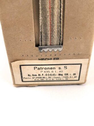 Pappkasten für 300 Schuss Munition 8x 57 ( für k98 ) . 20 Pappschachteln enthalten, alles zusammengehörig. OHNE Inhalt - Complete matching set for 300 k98 rounds, EMPTY BOXES