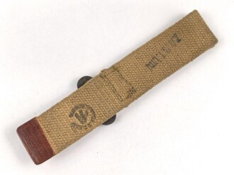 Canadian, Inglis high power pistol, wood Buttstock holster strap.  Very good condition