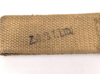 Canadian, Inglis high power pistol, wood Buttstock holster strap.  Very good condition