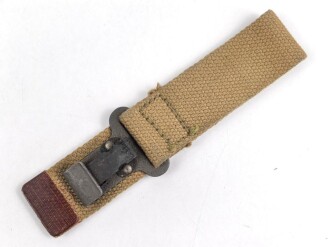 Canadian, Inglis high power pistol, wood Buttstock holster strap.  Very good condition