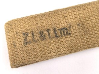 Canadian, Inglis high power pistol, wood Buttstock holster strap.  Very good condition