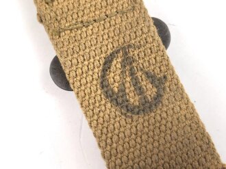 Canadian, Inglis high power pistol, wood Buttstock holster strap.  Very good condition