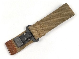 Canadian, Inglis high power pistol, wood Buttstock holster strap.  Very good condition