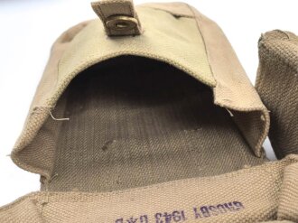 British 1943 dated pattern 1937  basic ammo pouch, unused, pair