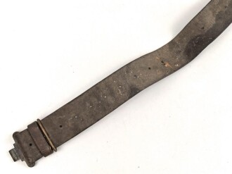British, early WWII leather combat belt. Uncleaned
