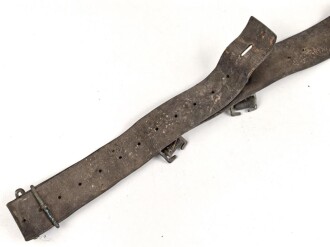 British, early WWII leather combat belt. Uncleaned