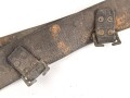 British, early WWII leather combat belt. Uncleaned