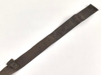 British, early WWII leather combat belt. Incomplete, uncleaned