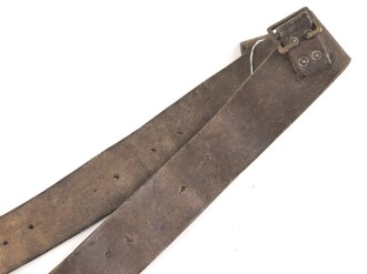 British, early WWII leather combat belt. Incomplete, uncleaned