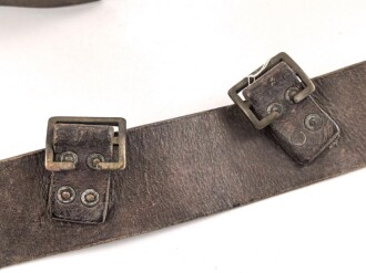 British, early WWII leather combat belt. Incomplete, uncleaned