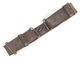 British Pattern 1914 leather belt, used, modified
