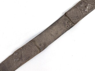 British Pattern 1914 leather belt, used, modified