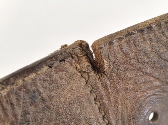 British Pattern 1914 leather belt, used, modified