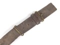 British Pattern 1914 leather belt, used, modified