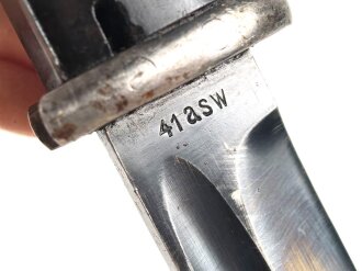 Seitengewehr Modell 84/98 für k98 der Wehrmacht. Nummerngleiches Stück von 41 asw