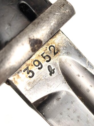 Seitengewehr Modell 84/98 für k98 der Wehrmacht. Nummerngleiches Stück von 41 cvl