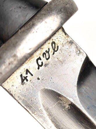 Seitengewehr Modell 84/98 für k98 der Wehrmacht. Nummerngleiches Stück von 41 cvl