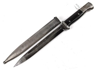 Seitengewehr Modell 84/98 für k98 der Wehrmacht. Nummerngleiches Stück von 41 cvl