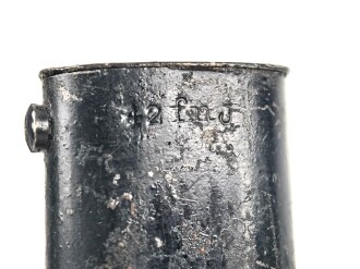 Seitengewehr Modell 84/98 für k98 der Wehrmacht. Nummerngleiches Stück von 42 fnj, Scheide überlackiert