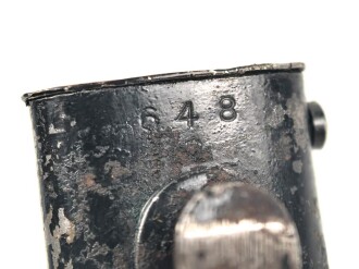 Seitengewehr Modell 84/98 für k98 der Wehrmacht. Nummerngleiches Stück von 42 fnj, Scheide überlackiert