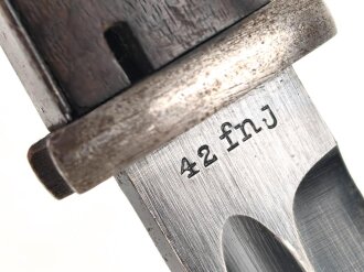 Seitengewehr Modell 84/98 für k98 der Wehrmacht. Nummerngleiches Stück von 42 fnj