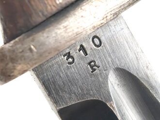 Seitengewehr Modell 84/98 für k98 der Wehrmacht. Nummerngleiches Stück von 42 fnj