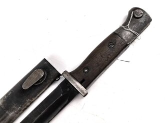 Seitengewehr Modell 84/98 für k98 der Wehrmacht. Nummerngleiches Stück von 42 fnj