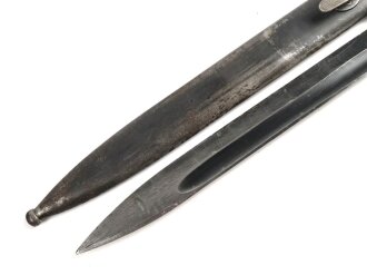 Seitengewehr Modell 84/98 für k98 der Wehrmacht. Nummerngleiches Stück von 42 fnj