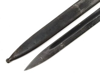 Seitengewehr Modell 84/98 für k98 der Wehrmacht. Nummerngleiches Stück von 42 fnj