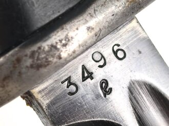 Seitengewehr M84/98 für K98 der Wehrmach, getragenes Stück