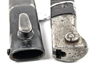 Seitengewehr M84/98 für K98 der Wehrmach, getragenes Stück