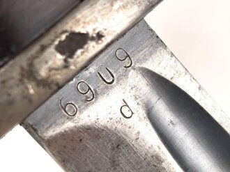 Seitengewehr M84/98 für K98 der Wehrmach, getragenes Stück