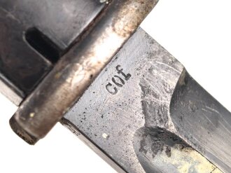 Seitengewehr M84/98 für K98 der Wehrmach, getragenes Stück