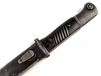 Kriegsmarine, Seitengewehr M84/98 für K98 der Wehrmach, getragenes Stück, die Scheide mit " Nordsee stempelung"