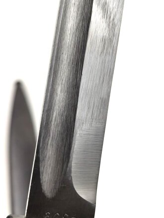 Seitengewehr M84/98 für K98 der Wehrmach, getragenes Stück, 44ffc, Scheide nicht zugehörig