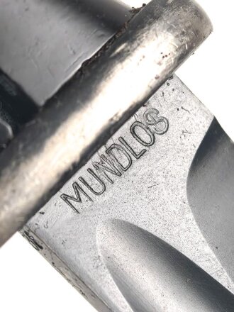 Seitengewehr M84/98 für K98 der Wehrmach, getragenes Stück, die Scheide überlackiert