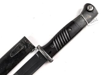 Seitengewehr M84/98 für K98 der Wehrmach, getragenes Stück, die Scheide überlackiert