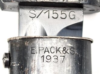 Seitengewehr M84/98 für K98 der Wehrmach, getragenes Stück