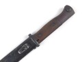 Seitengewehr M84/98 für K98 der Wehrmach, getragenes Stück, die Scheide überlackiert