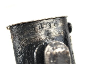 Seitengewehr M84/98 für K98 der Wehrmach, getragenes Stück, die Scheide überlackiert