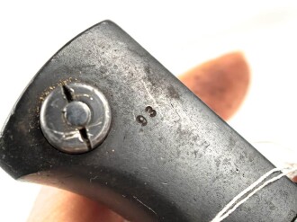 Seitengewehr M84/98 für K98 der Wehrmach, getragenes Stück, die Scheide überlackiert