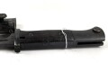 Seitengewehr M84/98 für K98 der Wehrmach, getragenes Stück, die Scheide überlackiert