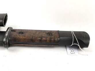 Seitengewehr M84/98 für K98 der Wehrmach, getragenes Stück