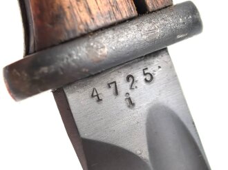 Seitengewehr M84/98 für K98 der Wehrmach, getragenes Stück