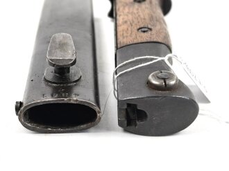 Seitengewehr M84/98 für K98 der Wehrmach, getragenes Stück