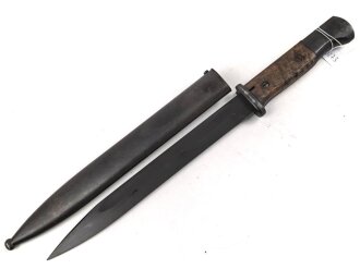 Seitengewehr M84/98 für K98 der Wehrmach, getragenes Stück