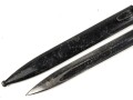 Seitengewehr M84/98 für K98 der Wehrmach, getragenes Stück, die Scheide überlackiert