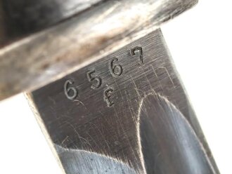 Seitengewehr M84/98 für K98 der Wehrmach, getragenes Stück